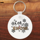 Xmas Gift laat het sneeuwbladertje Sleutelhanger (Voorkant)