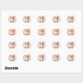 Xmas Gift laat het sneeuwen Ronde Sticker (Vel)