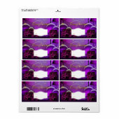 Xmas Gift Label Paarse Wit Kerstmis (Full Sheet)