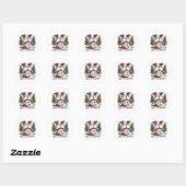 Xmas Gift Let It Snow Man Ronde Sticker (Vel)