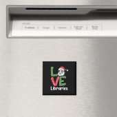 Xmas Gift LOVE Libraries Cute Santa Magneet (Insitu (Vaatwasser))