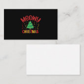 Xmas Gift Meowy Kerstmis Visitekaartje (Voorkant / Achterkant)
