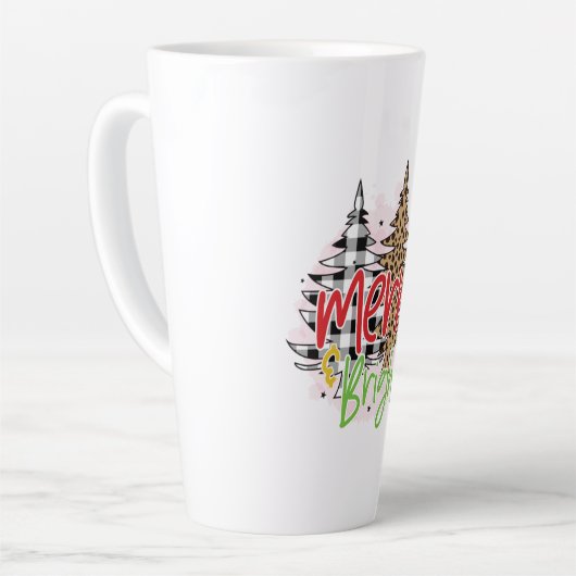 Xmas Gift Merry Bright Latte Mok (Linkerhoek)