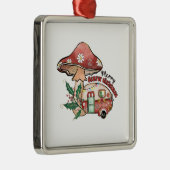 Xmas Gift Merry Camper Xmas Metalen Ornament (Rechts)