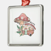 Xmas Gift Merry Camper Xmas Metalen Ornament (Links)