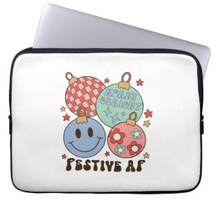 Xmas Gift Merry en Bright Festive AF Laptop Sleeve