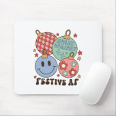 Xmas Gift Merry en Bright Festive AF Muismat (Met muis)