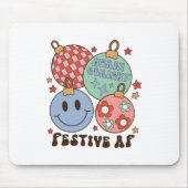 Xmas Gift Merry en Bright Festive AF Muismat (Voorkant)