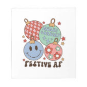 Xmas Gift Merry en Bright Festive AF Notitieblok (Voorkant)