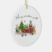 Xmas Gift Merry Kerstmis Keramisch Ornament (Rechts)