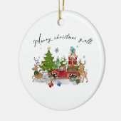 Xmas Gift Merry Kerstmis Keramisch Ornament (Links)