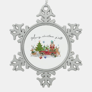 Xmas Gift Merry Kerstmis Tin Sneeuwvlok Ornament