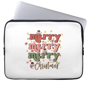 Xmas Gift Merry Merry kerst Laptop Sleeve