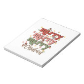 Xmas Gift Merry Merry kerst Notitieblok (Linkerzijde)