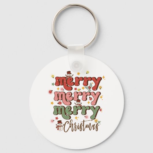 Xmas Gift Merry Merry kerst Sleutelhanger (Voorkant)