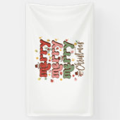 Xmas Gift Merry Merry kerst Spandoek (Verticaal)