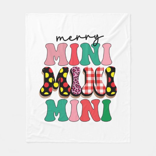 Xmas Gift Merry Mimi Fleece Deken (Voorkant)