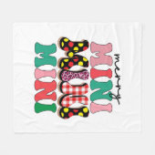Xmas Gift Merry Mimi Fleece Deken (Voorkant (Horizontaal))