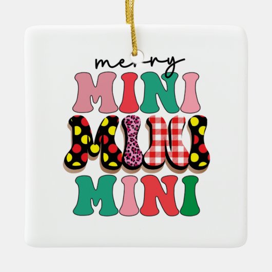 Xmas Gift Merry Mimi Keramisch Ornament (Voorkant)