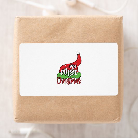 Xmas Gift My First Kerstmis Etiket (Insitu)