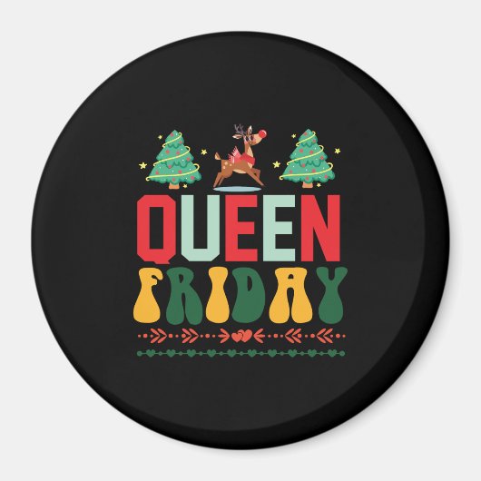 Xmas Gift Queen Vrijdag Magneet (Voorkant)