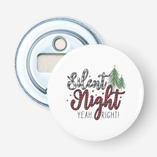 Xmas Gift Silent Night Ja Button Flesopener (Voorkant)