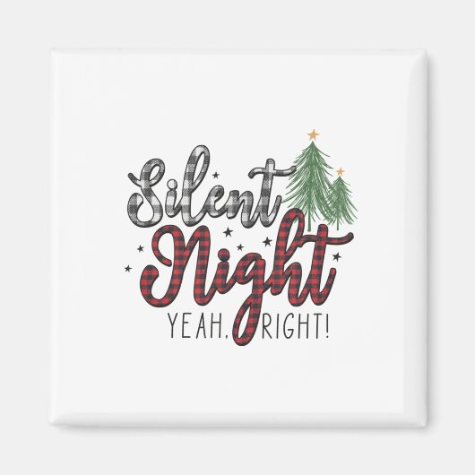 Xmas Gift Silent Night Ja Magneet (Voorkant)