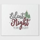 Xmas Gift Silent Night Yeah Cadeaupapier (Vlak)