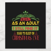 Xmas Gift Sleep On Christmas Eve Wijn Etiket (Enkel label)