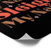 Xmas Gift Sleigh Mijn naam Poster (Hoek)