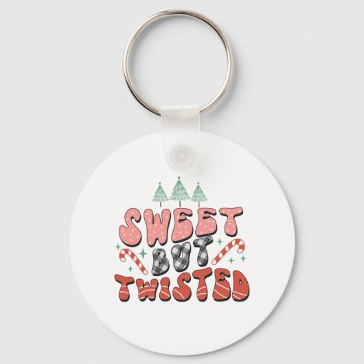 Xmas Gift Sweet, maar twisted Sleutelhanger (Voorkant)