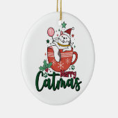 Xmas Gift Vrolijk Schattige Kerstfeest Keramisch Ornament (Rechts)