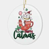 Xmas Gift Vrolijk Schattige Kerstfeest Keramisch Ornament (Links)