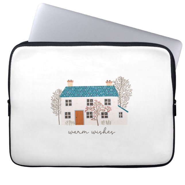 Xmas Gift Warm Wishes Laptop Sleeve (Voorkant)