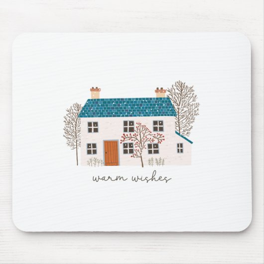 Xmas Gift Warm Wishes Muismat (Voorkant)