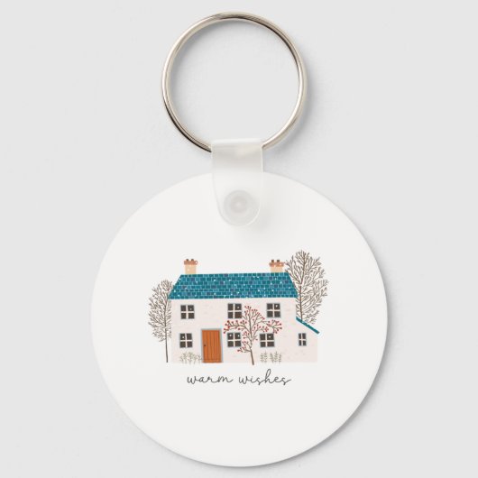 Xmas Gift Warm Wishes Sleutelhanger (Voorkant)
