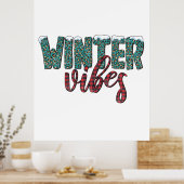 Xmas Gift Winter Vibes Poster (Keuken)