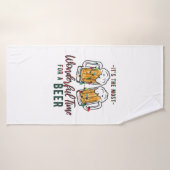 Xmas Gift Wonderful Time For A Beer Badhanddoek (Badhanddoek)