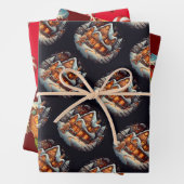 Xmas Gingerbread huis en snoepriet Inpakpapier Vel (In situ)