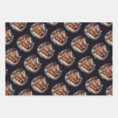 Xmas Gingerbread huis en snoepriet Inpakpapier Vel (Voorkant)