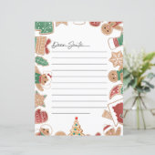 Xmas Gingerbread Kinder Verlanglijstje Brief aan S (Staand voorkant)