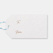 Xmas Gingerbread Man Beige #C6A27F Gift Label Cadeaulabel (Achterkant Horizontaal)