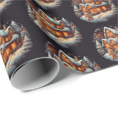 Xmas Gingerbread man huis Cadeaupapier (Rol Hoek)