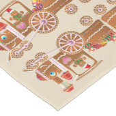 Xmas Gingerbread Stoomtreinen Medium Tafelloper (Hoek)