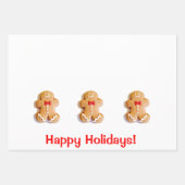 Xmas Gingersnap Wrapping Paper Flat Sheet Set van (Voorkant)