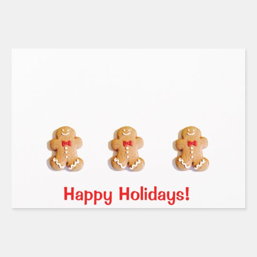 Xmas Gingersnap Wrapping Paper Flat Sheet Set van  (Voorkant)