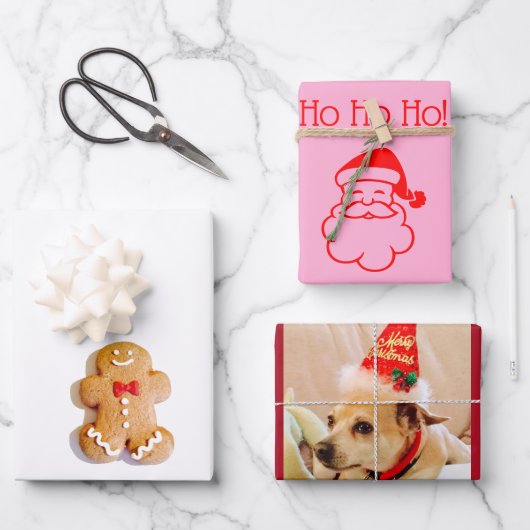 Xmas Gingersnap Wrapping Paper Flat Sheet Set van (Voorkant)