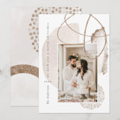 Xmas Gold Boho Modern Geometric Photo Holiday Card Feestdagenkaart (Voorkant / Achterkant)
