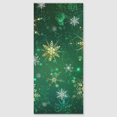 Xmas Golden Snowflakes op groene achtergrond (Voorkant)