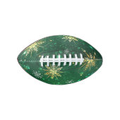Xmas Golden Snowflakes op groene achtergrond American Football (Voorkant)